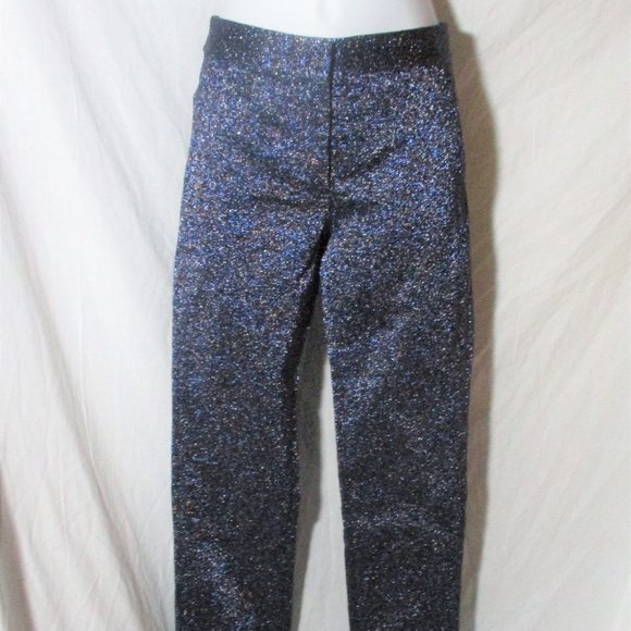 NEW NWT ALEXANDER WANG Glitter Trouser PANTS BLACK BLUE MIDNIGHT 4